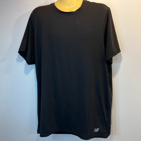 New Balance Men’s Black Performance Short Sleeve Shirt – Size XL - Picture 2 of 4